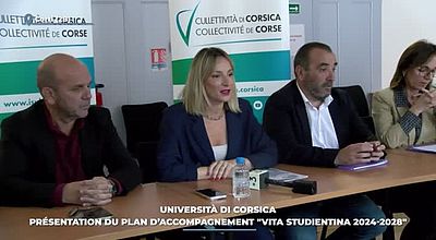 Università di Corsica : présentation du plan d’accompagnement "Vita Studientina 2024-2028"