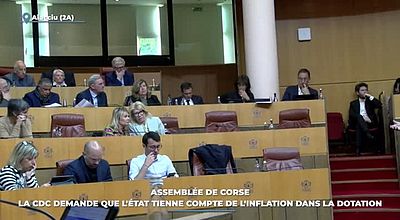 video | Assemblée de Corse : la CDC demande que l'État tienne compte de l'inflation dans la dotation