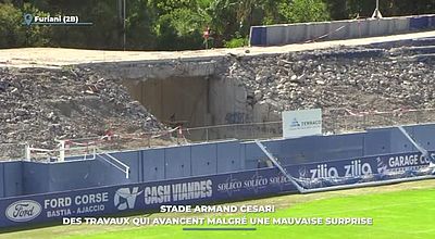 Stade Armand Cesari : des travaux qui avancent malgré une mauvaise surprise