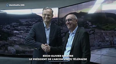 Roch-Olivier Maistre, le président de l'ARCOM visite TéléPaese