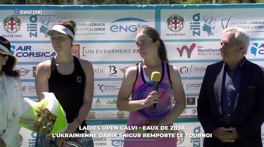 video | Ladies Open Calvi - Eaux de Zilia : l'Ukrainienne Daria Snigur remporte le tournoi