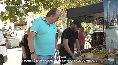 Vie locale : un marché 100% calenzanais sur la place du village