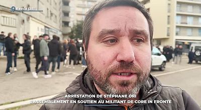video | Arrestation de Stéphane Ori : rassemblement en soutien au militant de Core in fronte