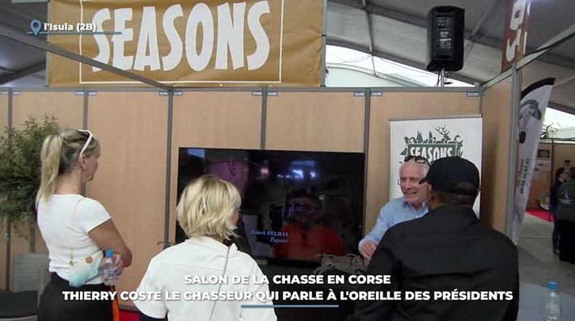 video | Salon de la chasse en Corse : Thierry Coste le chasseur qui parle à l'oreille des présidents