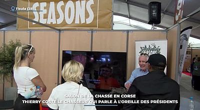 video | Salon de la chasse en Corse : Thierry Coste le chasseur qui parle à l'oreille des présidents