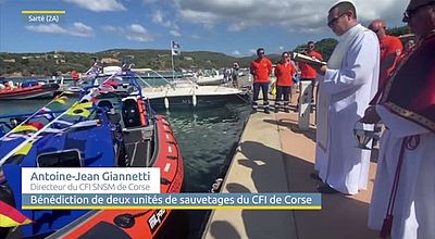 Bénédiction de deux unités de sauvetages du CFI de Corse